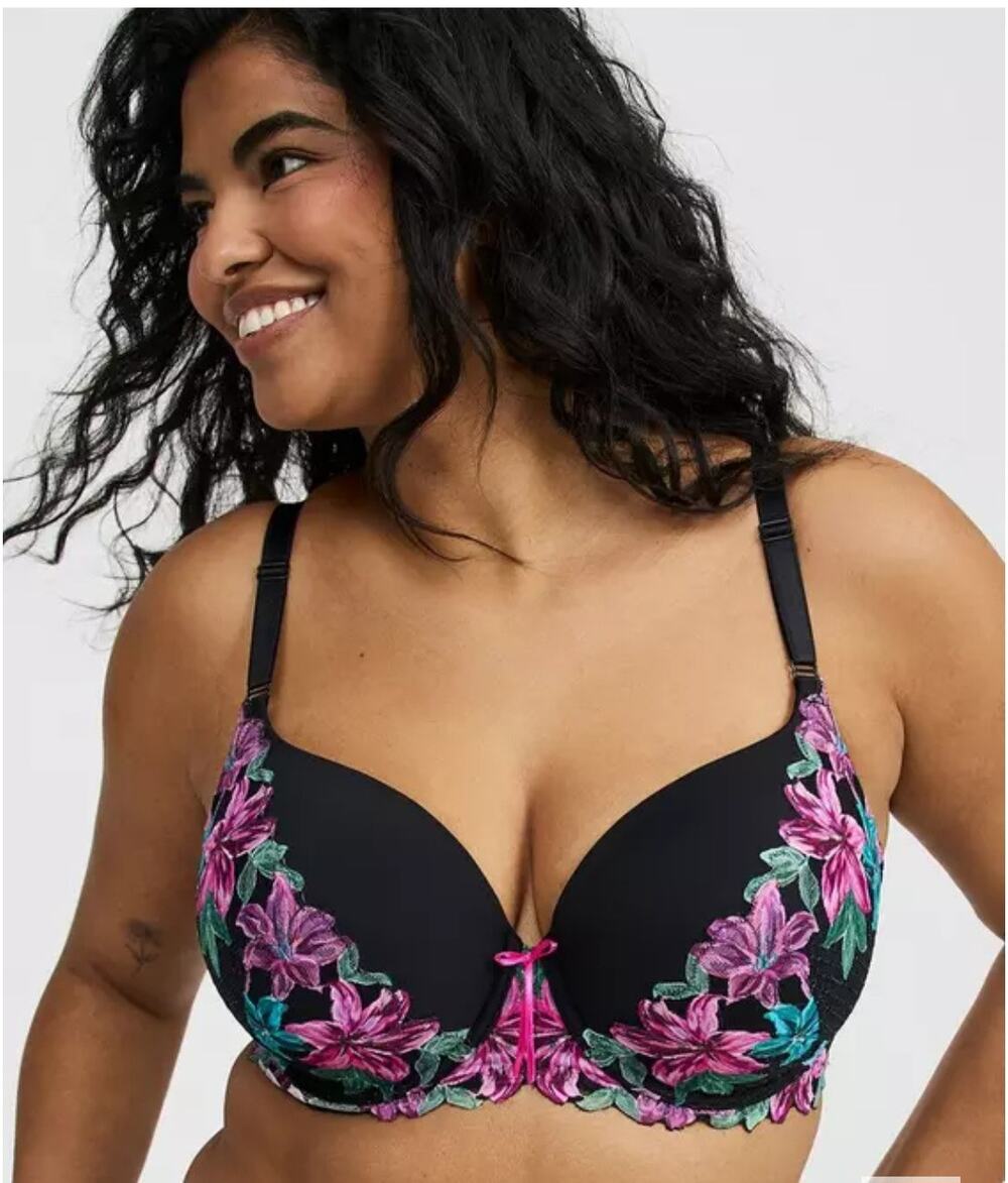 Torrid Perfect T-Shirt Floral Bra Size: 40G